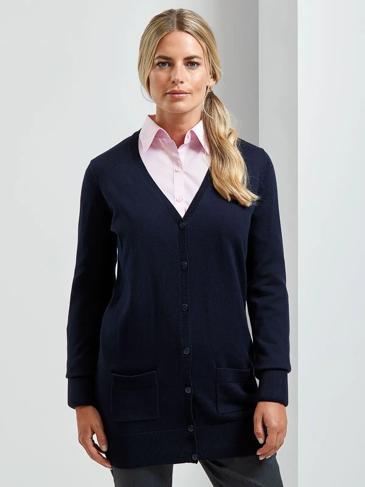 Ladies’ Log Length Knitted Cardigan