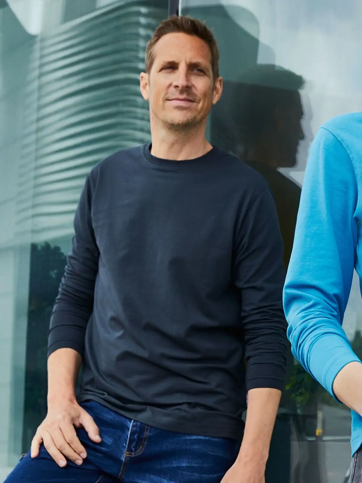 Men's Bio Stretch-Longsleeve Work - Solid
