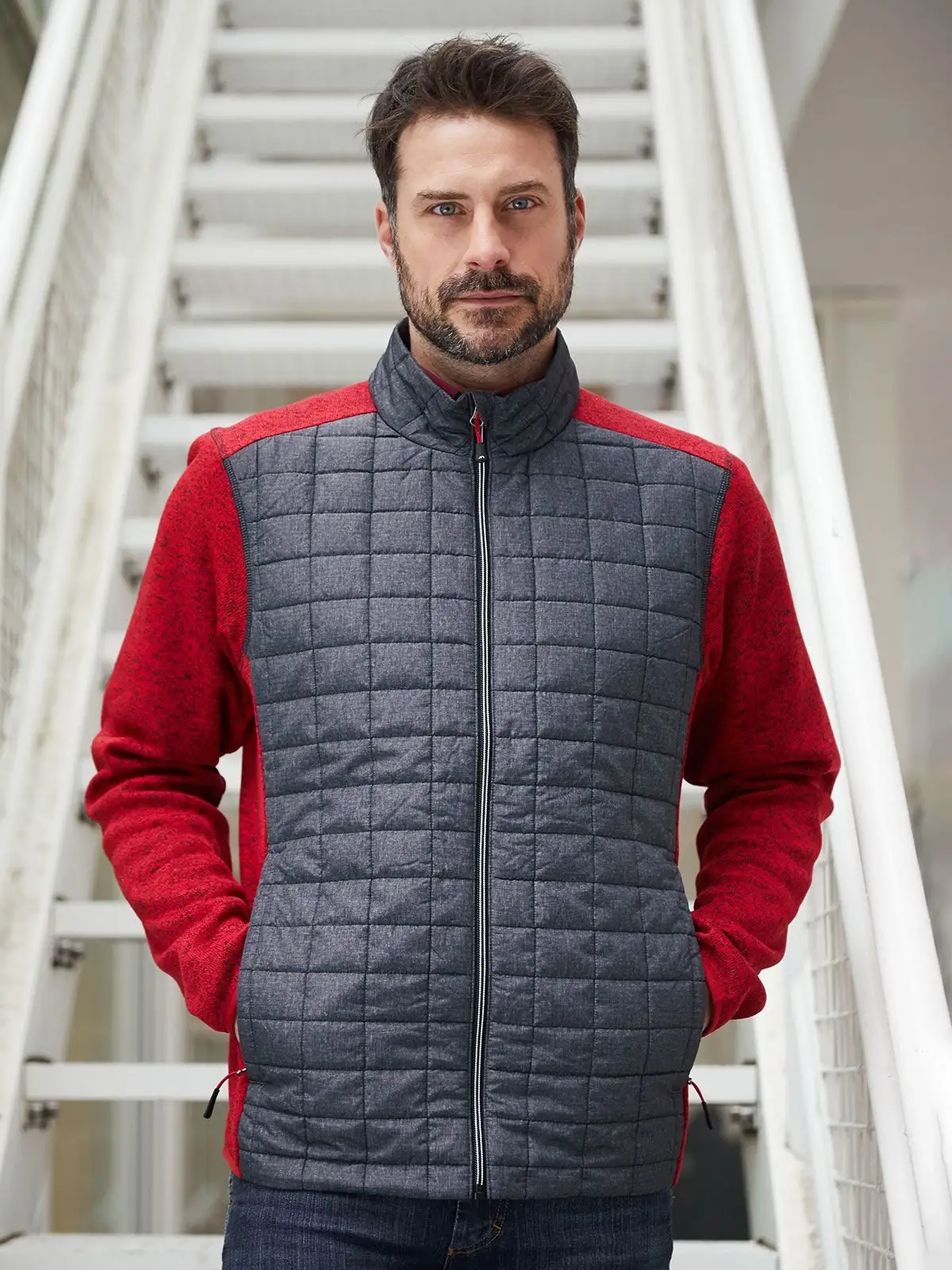 Men's Knitted Hybrid Jacket