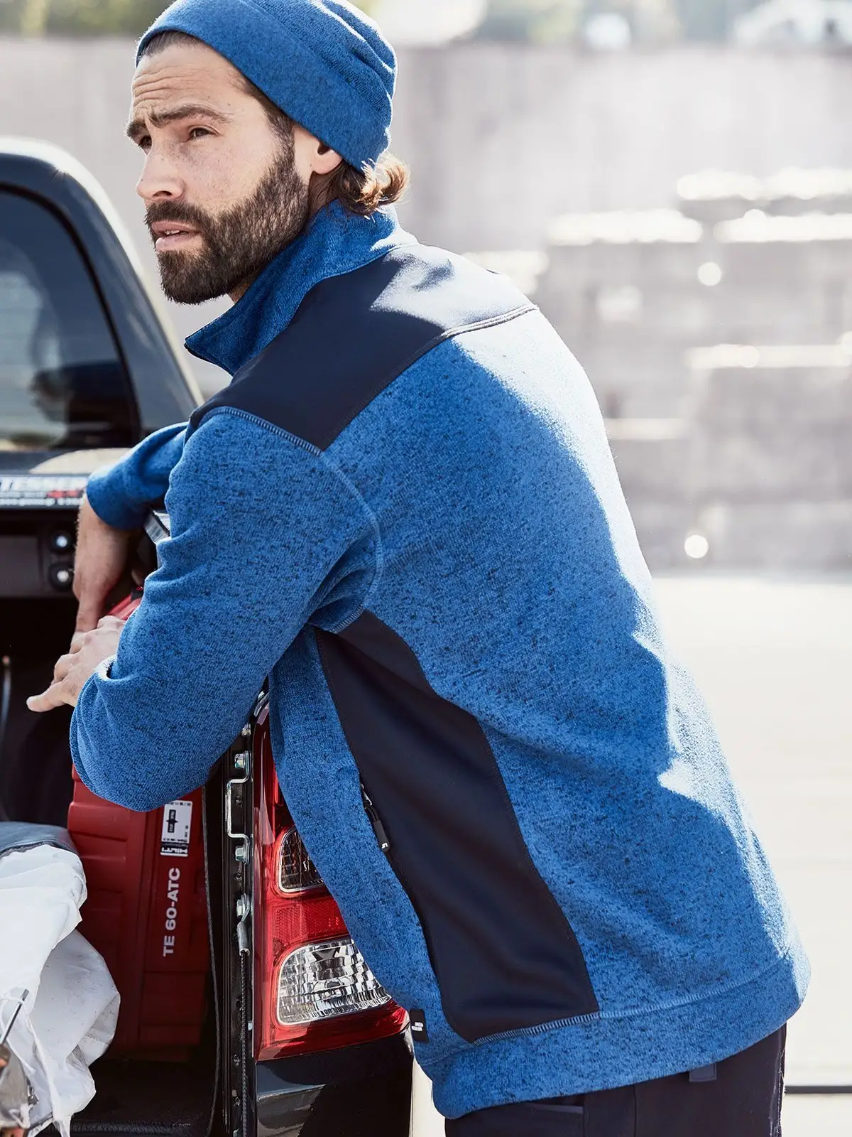 Men's Knitted Workwear Fleece Jacket - Strong