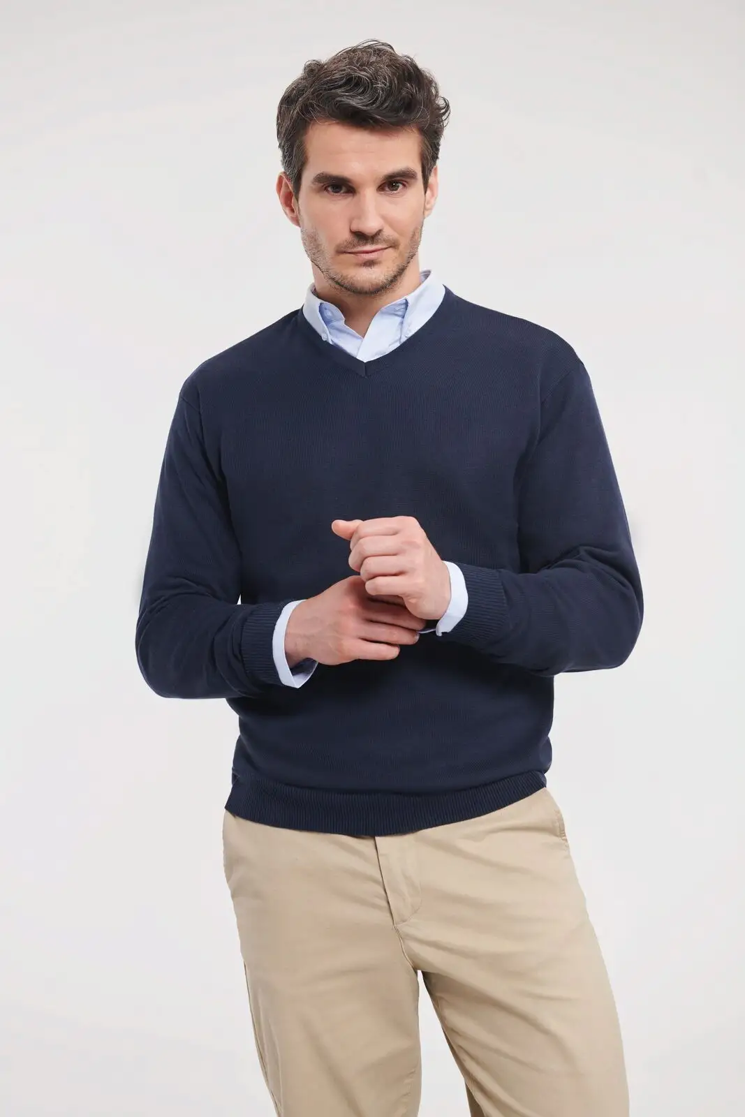 Men's V-Neck Knitted Pullover