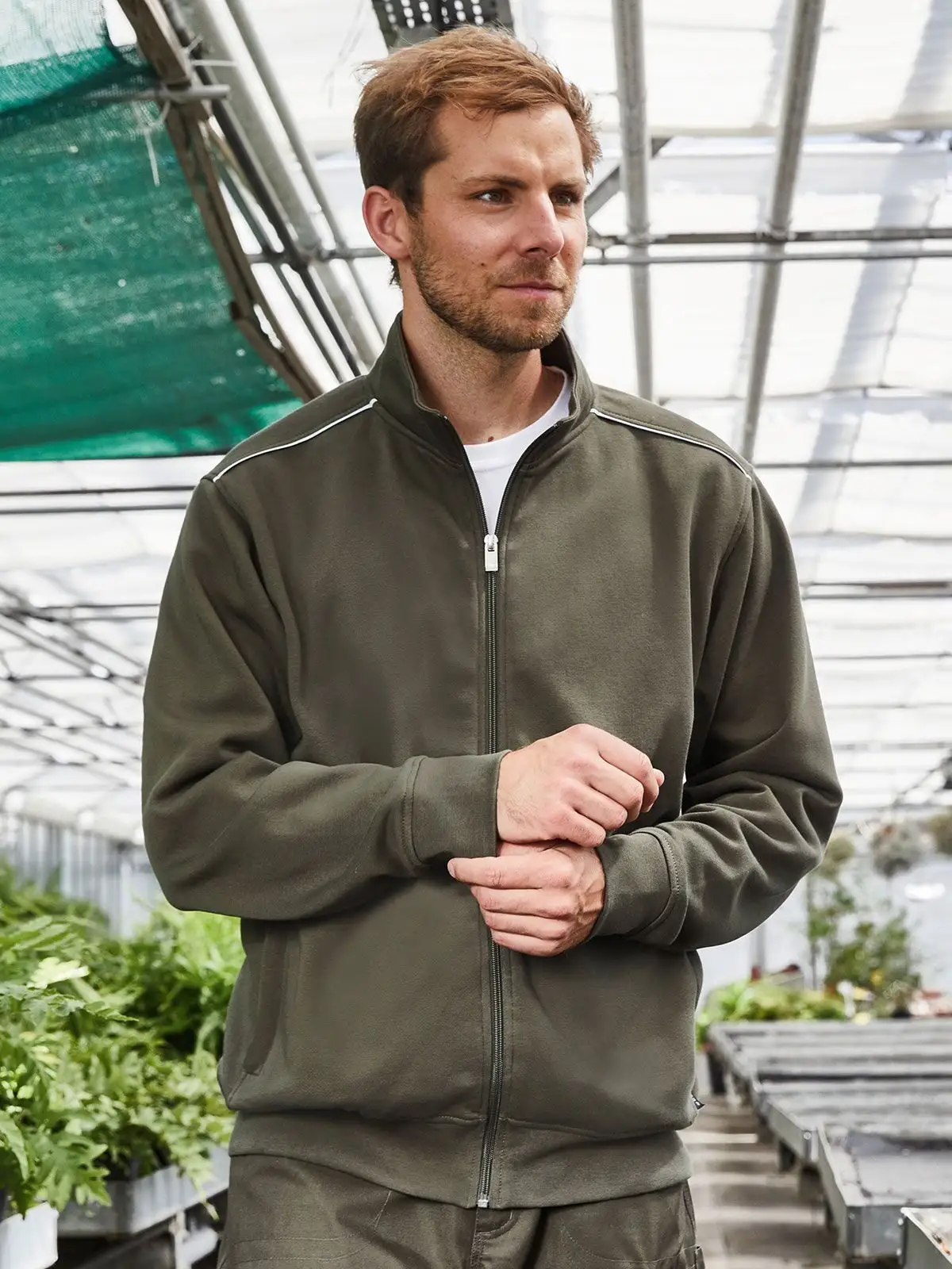 Men's Workwear Sweat-Jacket - Solid