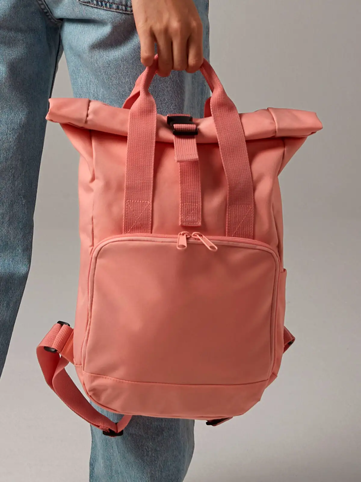 Recycled Mini Twin Handle Roll-Top Backpack