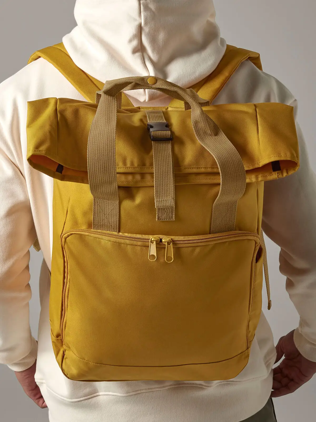 Recycled Twin Handle Roll-Top Laptop Backpack