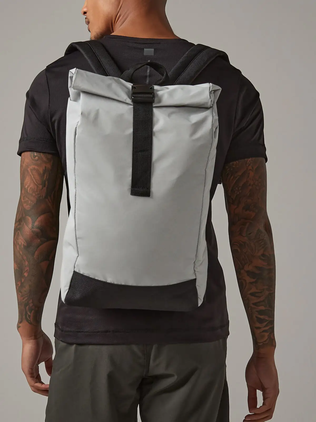 Reflective Roll-Top Backpack