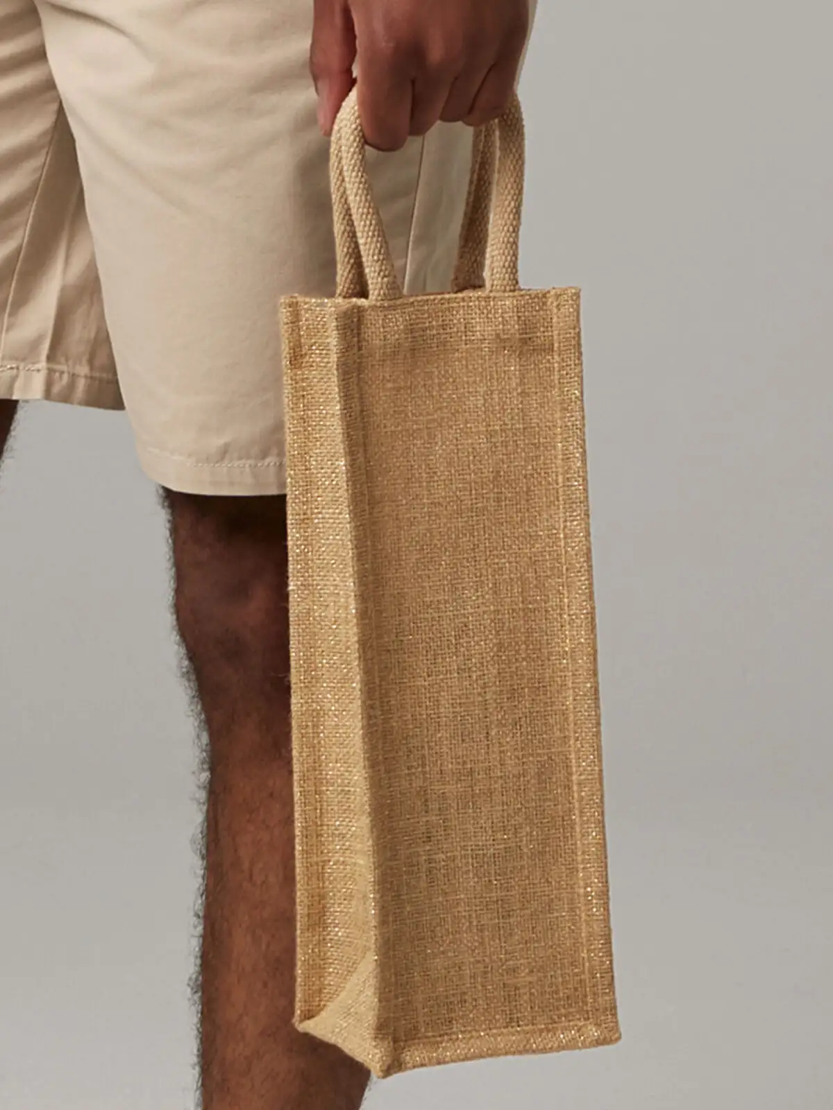 [AW-W433-NGO-UNICA] Shimmer Jute Bottle Bag