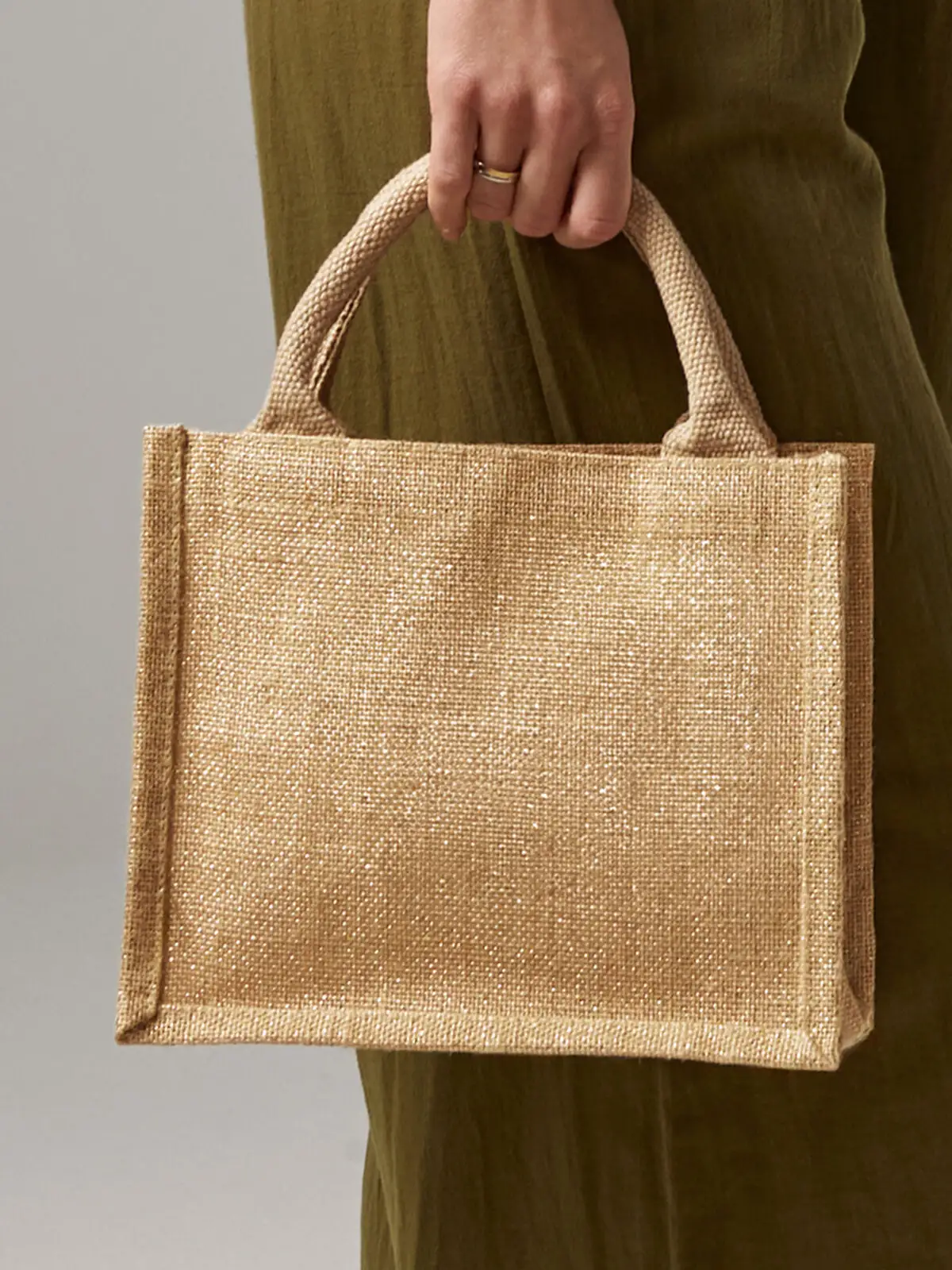 [AW-W431-NGO-UNICA] Shimmer Jute Mini Gift Bag