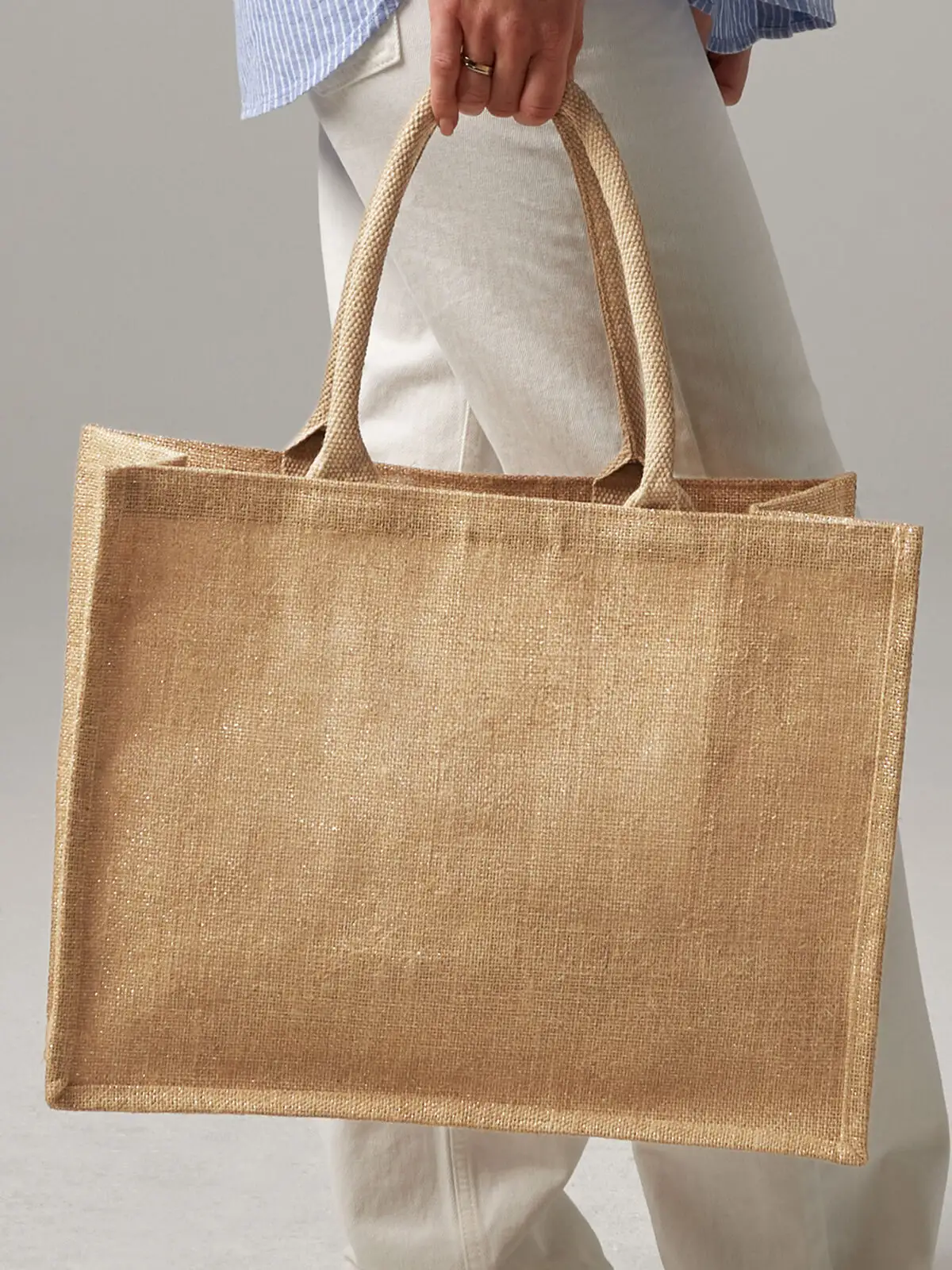 [AW-W437-NGO-UNICA] Shimmer Jute Shopper
